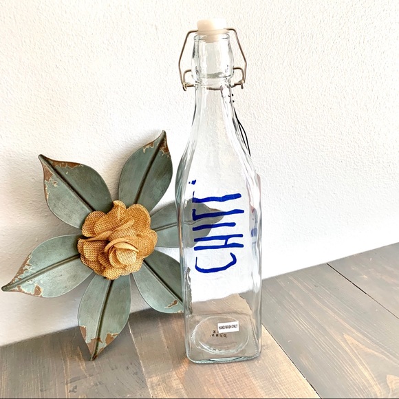 Rae Dunn Bail & Trigger CHILL Glass Bottle - Picture 4 of 8